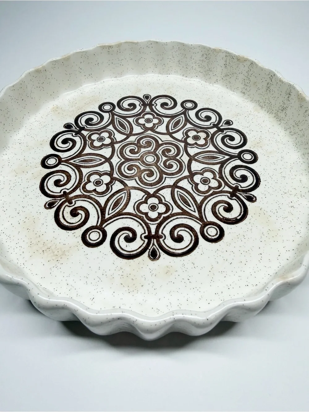 Vintage Biltons Celtic Rose Ironstone Pottery Quiche Pie Dish